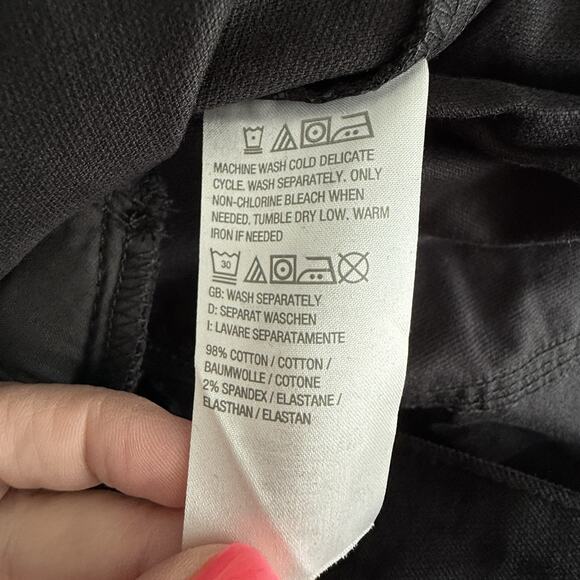 Denim & Co Jacket Coat Sz Medium Black Velveteen Silver Buttons Pockets - Picture 4 of 5